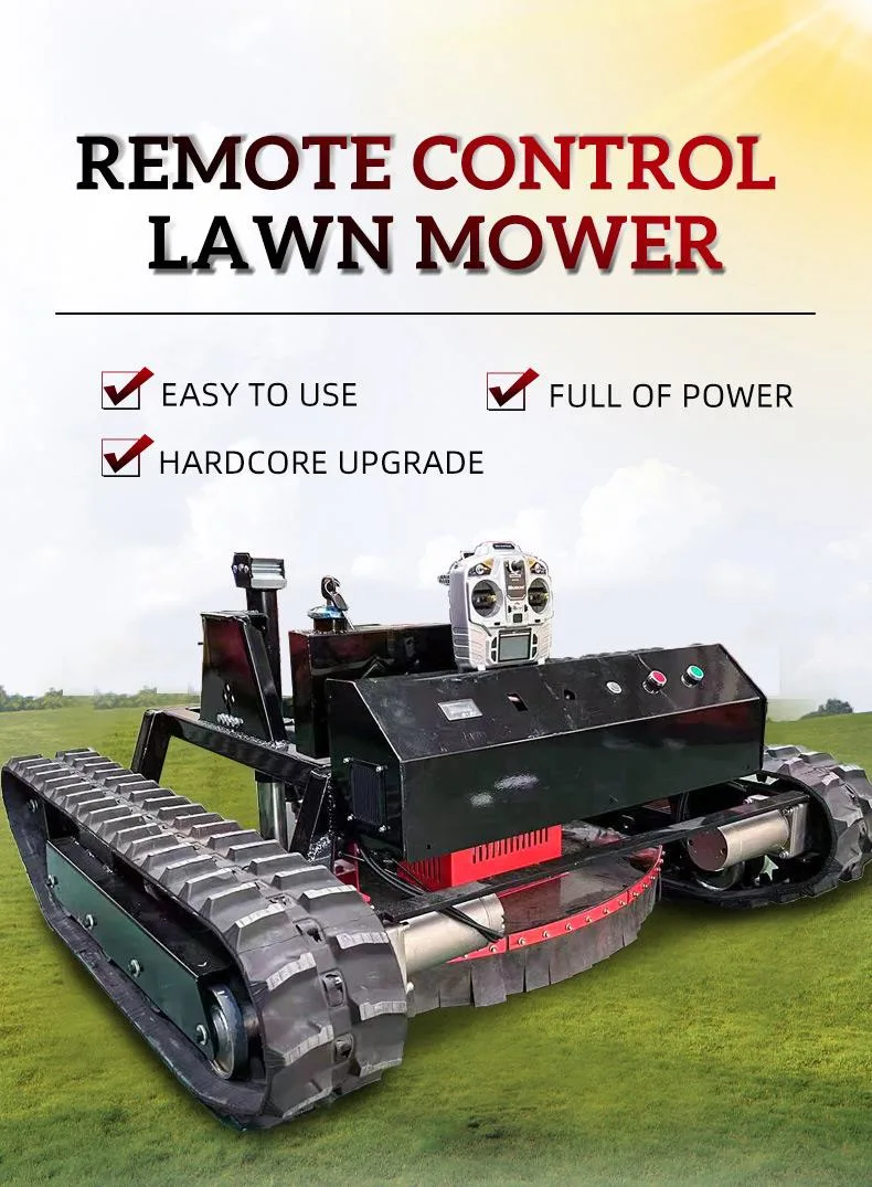 800 mm Cutting Width Rubber Track Zero Turn RC Robot Mower ATV Multi-Function Radio Controlled Lawn Mower