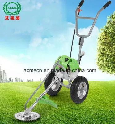 Hand Propelled Multi Function Portable Mower Lawn Garden Weeder Field Mower Grass Cutter